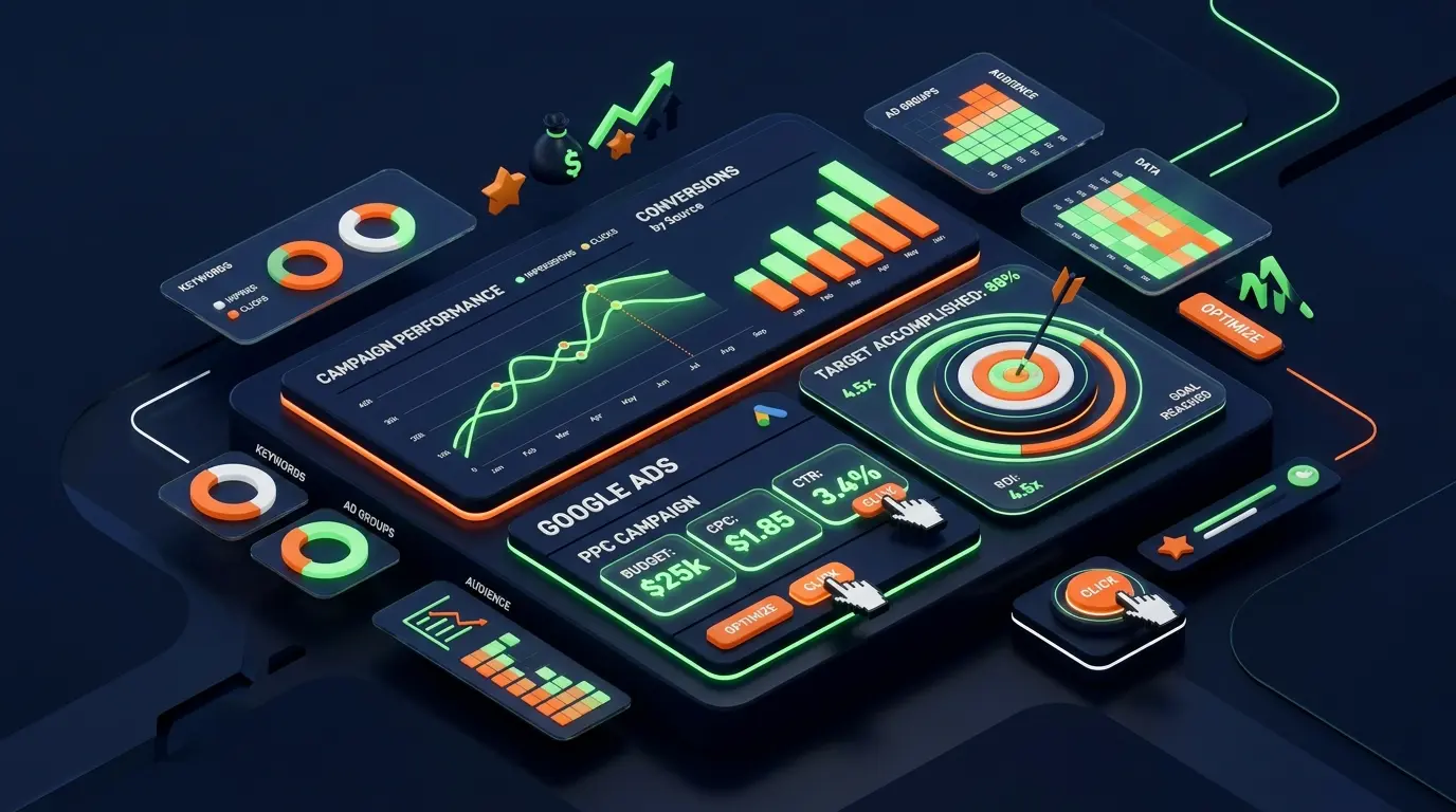 Google Ads High Performance Dashboard 3D